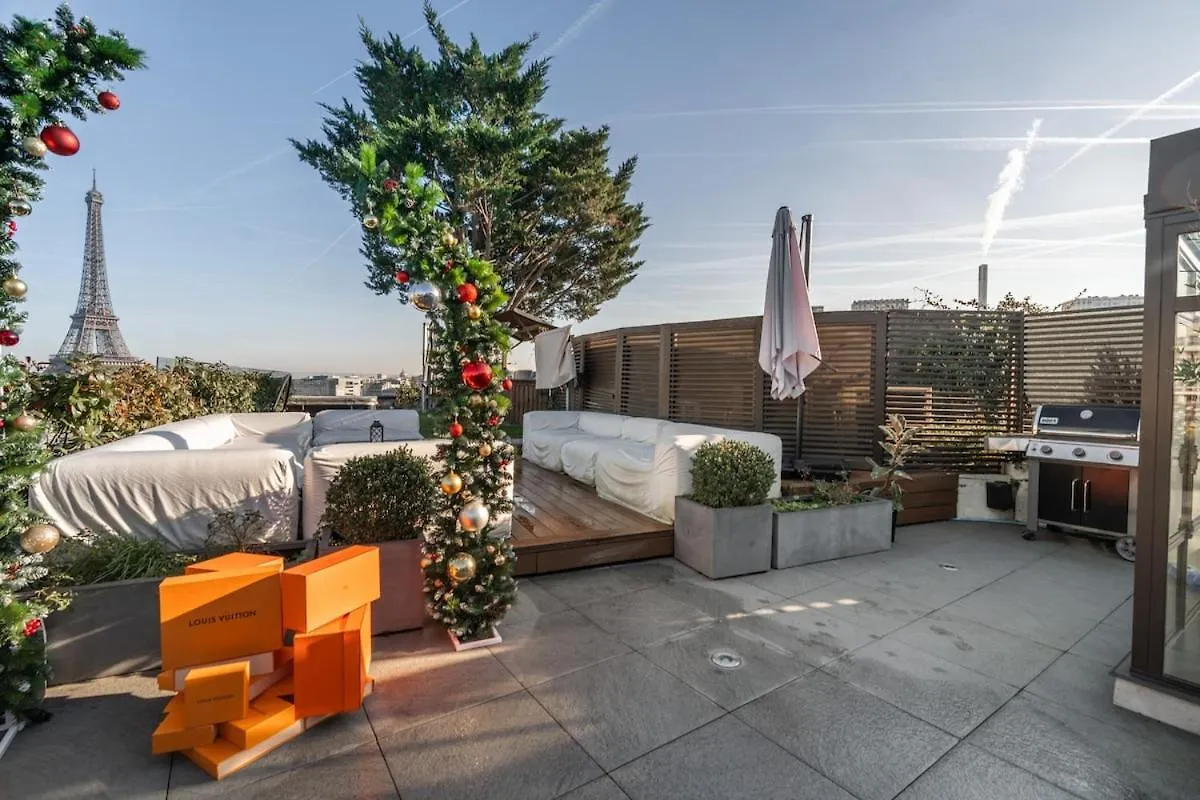 Splendide Apartment Rooftop Jacuzzi Tour Eiffel Ac Paris