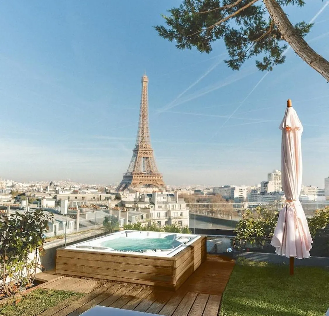 Splendide Apartment Rooftop Jacuzzi Tour Eiffel Ac Paris